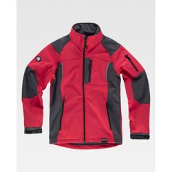CHAQUETA WORKSHELL REF.S9495 ROJO A.V.+GRIS T-XXL