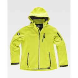 CHAQUETA WORKSHELL REF.S9497 AMARILLO A.V. T-L