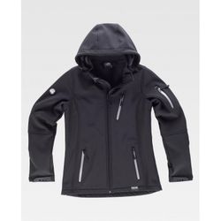 CHAQUETA WORKSHELL REF.S9497 NEGRO T-XS