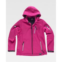 CHAQUETA WORKSHELL REF.S9497 ROSA FUCSIA T-XS
