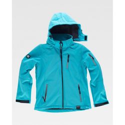CHAQUETA WORKSHELL REF.S9497 TURQUESA T-S