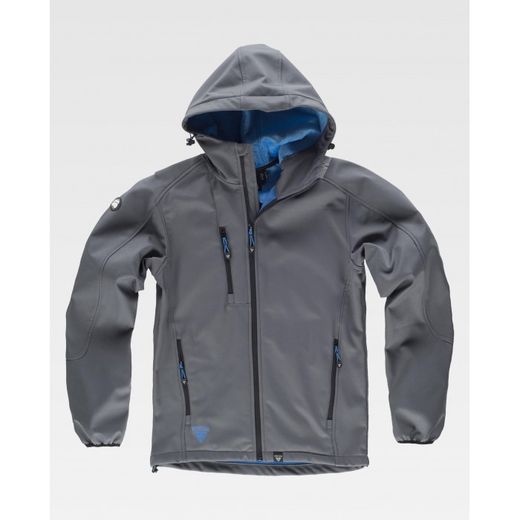 CHAQUETA WORKSHELL REF.S9499 GRIS+CELESTE T-XXL