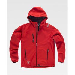CHAQUETA WORKSHELL REF.S9499 ROJO+NEGRO T-XL