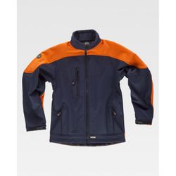 CHAQUETA WORKSHELL REF.S9510 MARINO+NARANJA A.V. T-XXL