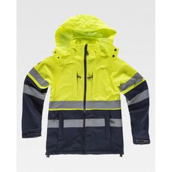 CHAQUETA WORKSHELL REF.S9525 MARINO+AMARILLO A.V. T-XXL