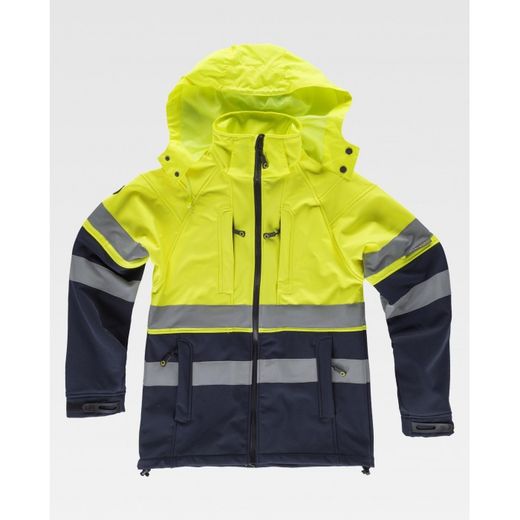CHAQUETA WORKSHELL REF.S9525 MARINO+AMARILLO A.V. T-XXL