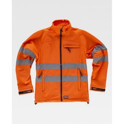 CHAQUETA WORKSHELL REF.S9535 NARANJA A.V. T-3XL