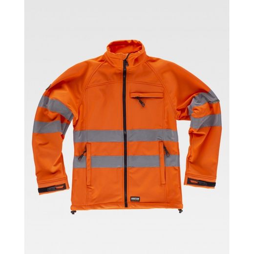 CHAQUETA WORKSHELL REF.S9535 NARANJA A.V. T-3XL