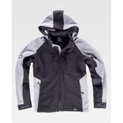 CHAQUETA WORKSHELL REF.WF1040 NEGRO/GRIS CLARO T-XXL