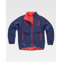 CHAQUETA WORKSHELL REF.WF2700 MARINO+ROJO A.V. T-XXL