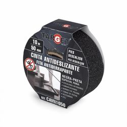 CINTA ADHESIVA ANTIDESLIZANTE DE VINILO NEGRA DE 10 MX50 MM