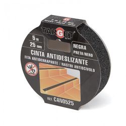 CINTA ADHESIVA ANTIDESLIZANTE NEGRA DE 5 MX25 MM