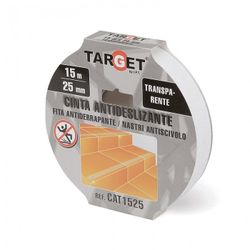 CINTA ADHESIVA ANTIDESLIZANTE TRANSPARENTE DE 15 MX25 MM