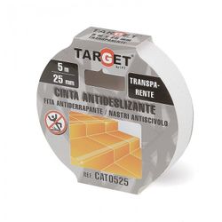 CINTA ADHESIVA ANTIDESLIZANTE TRANSPARENTE DE 5 MX25 MM