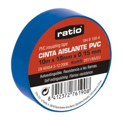 CINTA AISLANTE 19X10M AZUL 0,15MM