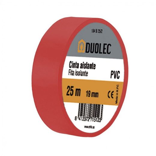 CINTA AISLANTE 19X10M ROJA 0,15MM