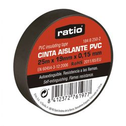 CINTA AISLANTE 19X25M NEGRA 0,15MM