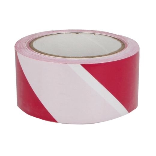 Amig 23924 | cinta balizaje adhesiva 523 | 50 mm x 30 m | pvc | rojo-blanco