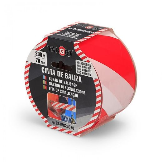 CINTA DE BALIZA NO ADHESIVA ROJA/BLANCA DE 200 MX70 MM
