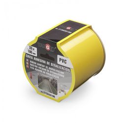 CINTA SEÑALIZACION 33MX100MM AMARILLA