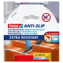 CINTAS ANTIDESLIZANTES 5MX25MM BLANCA TRANSPARENTE