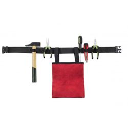 CINTURON PORTAHERRAMIENTAS CON BOLSA PLANA DE CUERO 240 X 270 MM