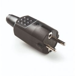CLAVIJA 4,8MM PVC GOMA 16A-250V NEGRO