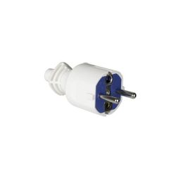 CLAVIJA BIPOLAR CON T/T LATERAL 16A,250V. ESPIGAS