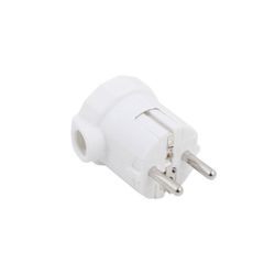 CLAVIJA CON SALIDA LATERAL 16A 250V CON TT BLANCO