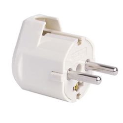 CLAVIJA CON SALIDA LATERAL 16A 250V CON TT BLANCO