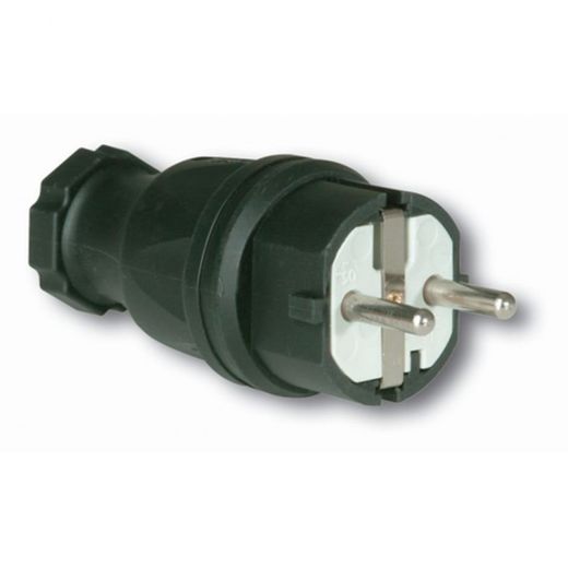 CLAVIJA GOMA 16A 250V NEGRO