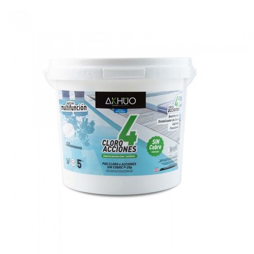 CLORO 4 ACCIONES SIN SULFATO COBRE 5KG