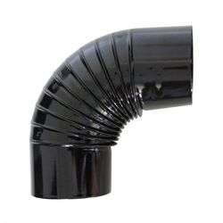CODO ESTUFA VITRIF. NEGRO. 90ºD.100 MM.