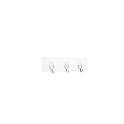 COLGADOR ADHERENTE REUTILIZABLE CON 3 GANCHOS MOVILES TRANSPARENTE