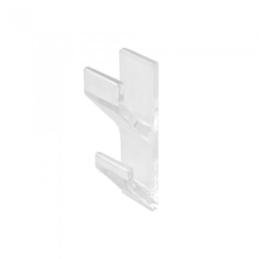 COLGADOR ADHESIVO TRANSP.20X85MM. 2UNID
