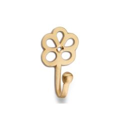 COLGADOR DE LATON FLOR- LATON SATINADO