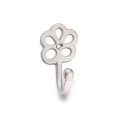 COLGADOR DE LATON FLOR - NIQUEL SATINADO