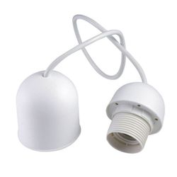 COLGANTE 60CM. 2X0,75 E27 BLANCO