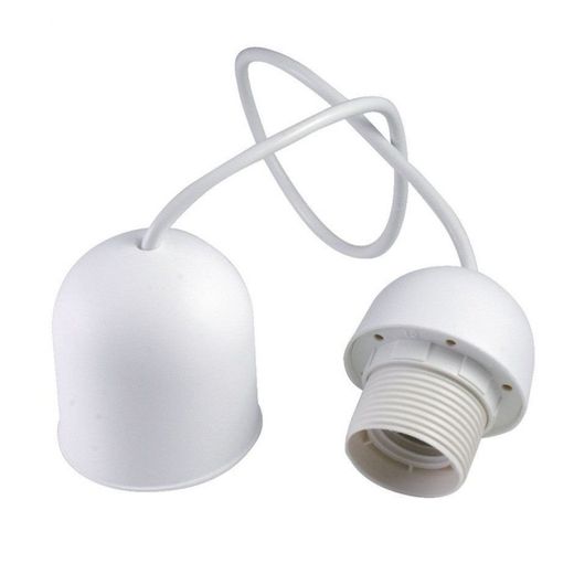 COLGANTE 60CM. 2X0,75 E27 BLANCO