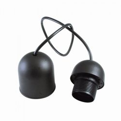 COLGANTE 60CM. 2X0,75 E27 NEGRO