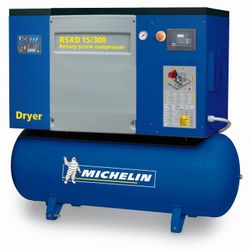 COMPRESOR DE TORNILLO ENCAPSULADO 860 LT./MIN.-10 HP - CALDERIN 500 LT. - CON SECADOR