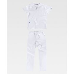 CONJUNTO CASACA Y PANTALON REF.B9165 BLANCO T-XXL