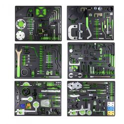 CONJUNTO DE 6 MODULOS DE KITS DE CALADO