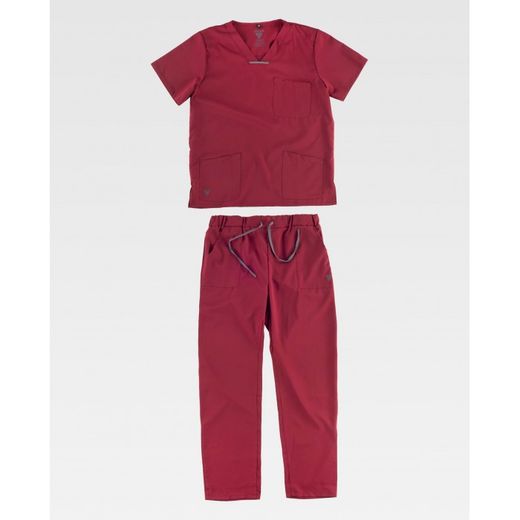 CONJUNTO UNISEX CASACA Y PANTALON REF.B9140 GRANATE T-XXL