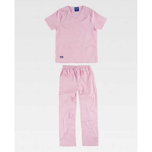 CONJUNTO UNISEX CASACA Y PANTALON REF.B9150 ROSA CLARO T-XL