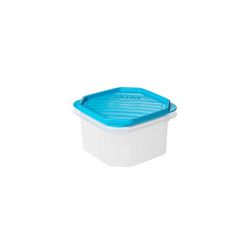 CONTENEDOR ALIMENTO 0.6 L.TOPFLEX OCTOGONAL TURQUESA(120X120X75 MM)