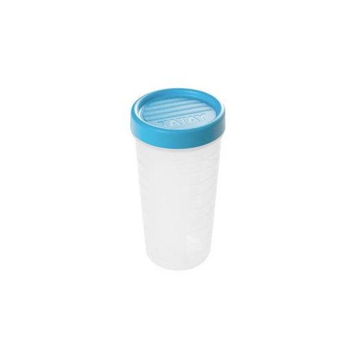 CONTENEDOR ALIMENTO 0.6 L.TWIST TURQUESA (85X85X165 MM)