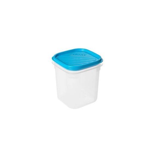 CONTENEDOR ALIMENTO 0.7 L.TOPFLEX CUADRADO TURQUESA(100X100X117 MM)