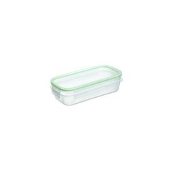 CONTENEDOR ALIMENTO 0,75 L.CLIP SAFE RECT. TRANSP-VERDE