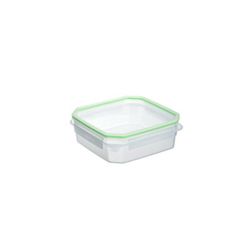 CONTENEDOR ALIMENTO 1,3 L.CLIP SAFE CUAD. TRANSP-VERDE